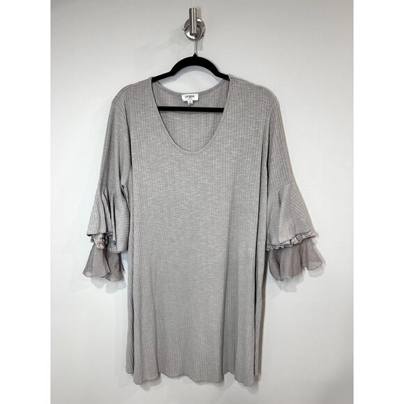 Umgee Beige Tunic Dress Summer Comfort Spring Plus Size -- Large - Picture 1 of 9